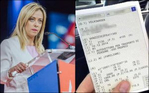 Giorgia Meloni e libretto di circolazione